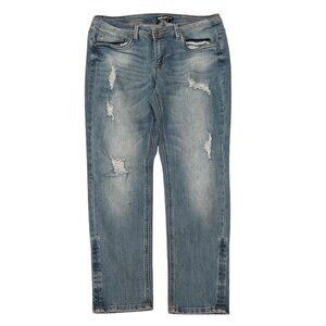 Dollhouse Distressed Blue Jeans - Size 13, 'You Are Beautiful' Cotton Blend